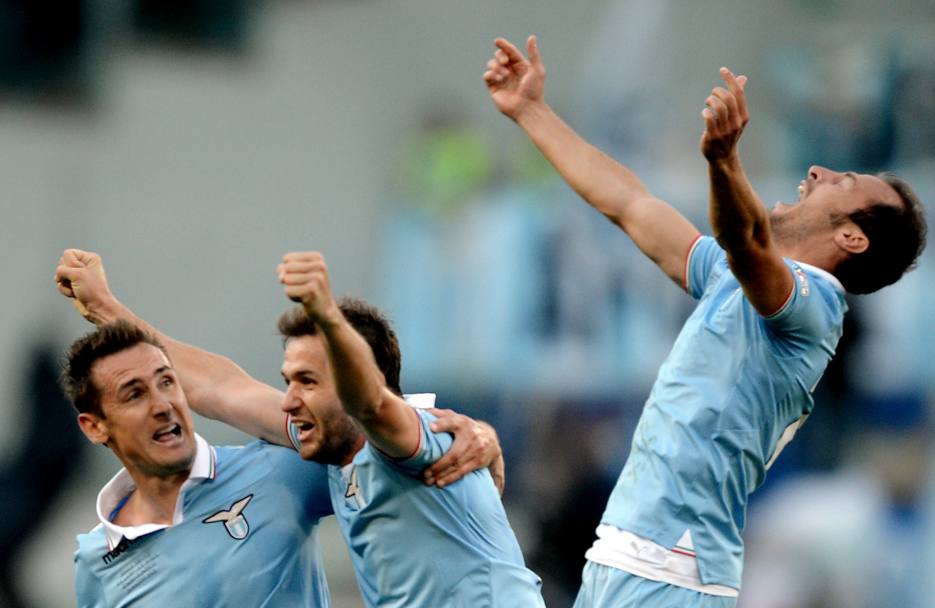 Lulic e compagni in festa: la Lazio conquista la Coppa Italia (AFP)